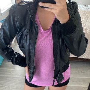 Faux Leather Jacket